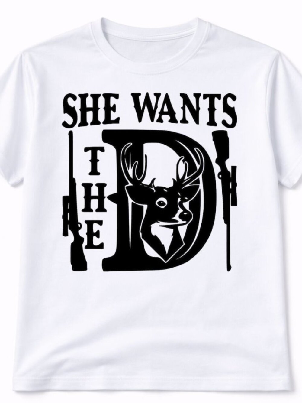 Deer Hunting Funny Graphic T Shirt Trendy Tee Mens White Top